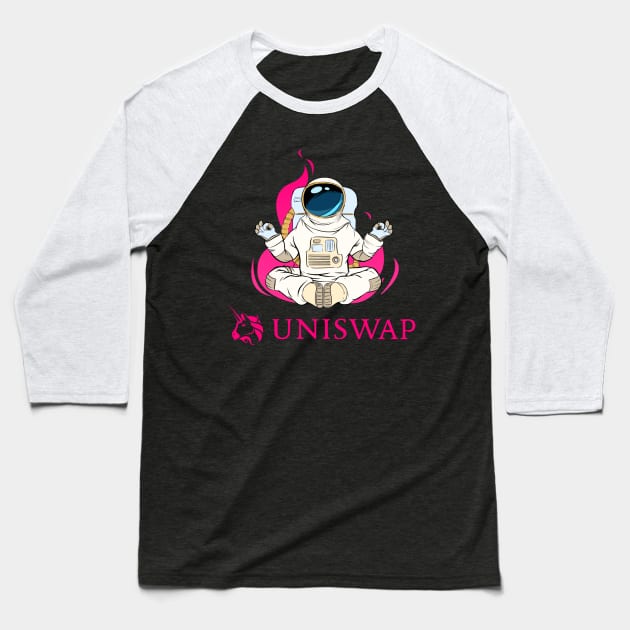 Uniswap UNI coin Crypto coin Crytopcurrency Baseball T-Shirt by JayD World